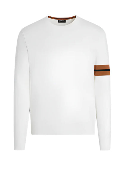 Zegna Contrasting Stripe Sweater Premium Knit Sweater UAE