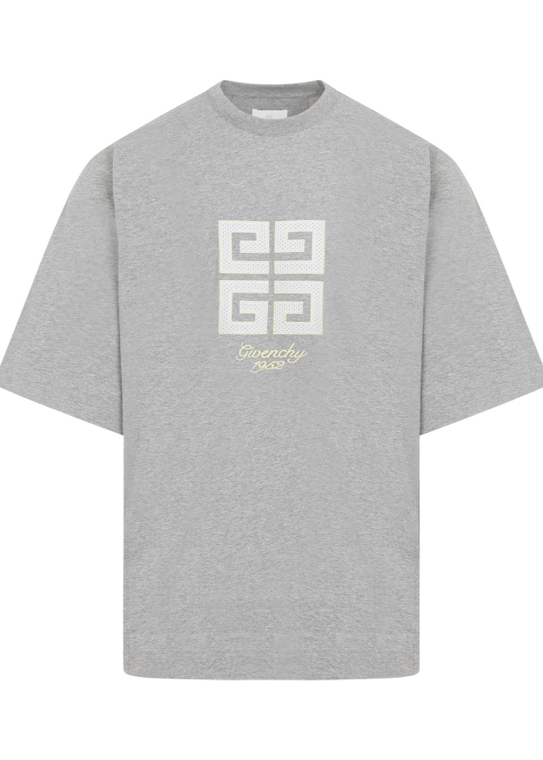 Givenchy 4G Cotton T-Shirt "Light Grey Melange" Logo Tee UAE