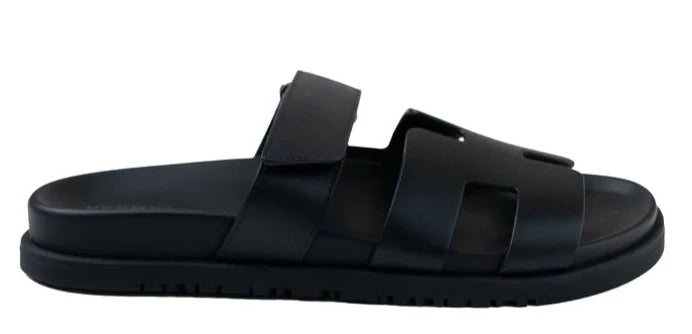 HERMES CHYPRE SANDALS "BLACK LEATHER" Luxury Sandals UAE