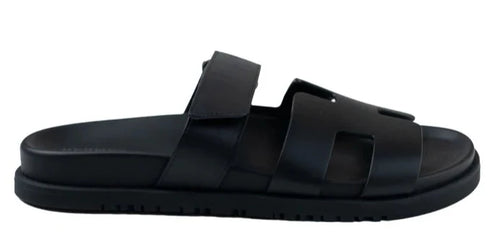 HERMES CHYPRE SANDALS "BLACK LEATHER" Luxury Sandals UAE