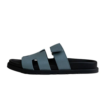 Hermes Chypre Sandals "Bleu Canard" Luxury Sandals UAE