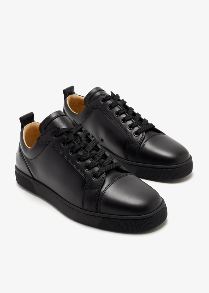 Christian Louboutin Louis Junior Flat "Black Suede" Luxury Suede Sneakers UAE