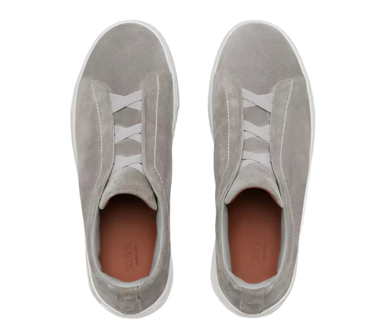 Zegna Triple Stitch Leather Sneakers