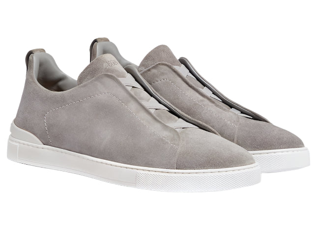 Zegna Triple Stitch Leather Sneakers