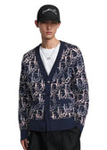 Dior Oblique Cardigan "Blue Wool Jacquard" Designer Cardigan UAE