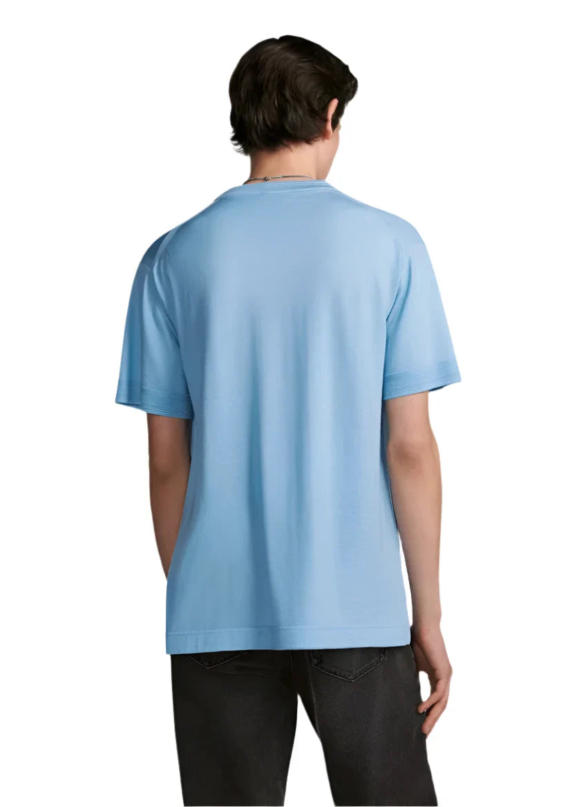 Christian Dior Couture T-Shirt "Blue Virgin Wool Jersey" Premium Knit Tee UAE