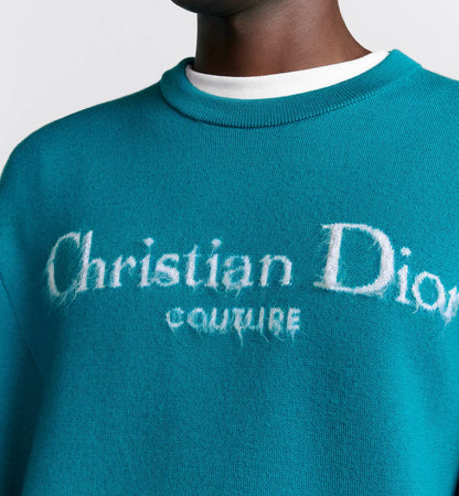 Christian Dior Couture Sweater "Blue Wool Blend" Luxury Sweater UAE