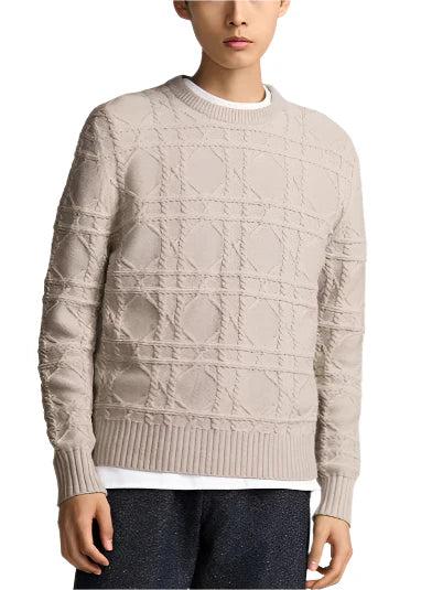 Dior Icons Cannage Sweater "Beige Cashmere Knit" Premium Sweater UAE