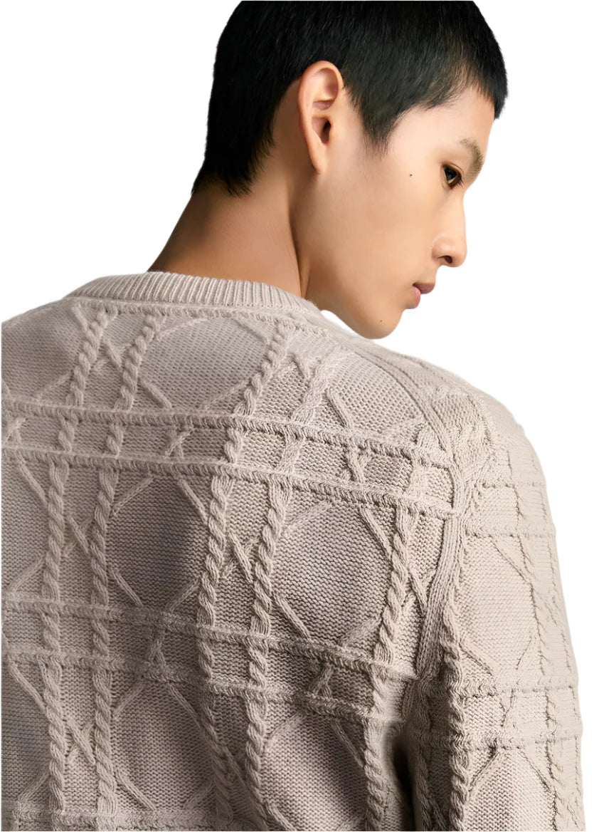 Dior Icons Cannage Sweater "Beige Cashmere Knit" Premium Sweater UAE