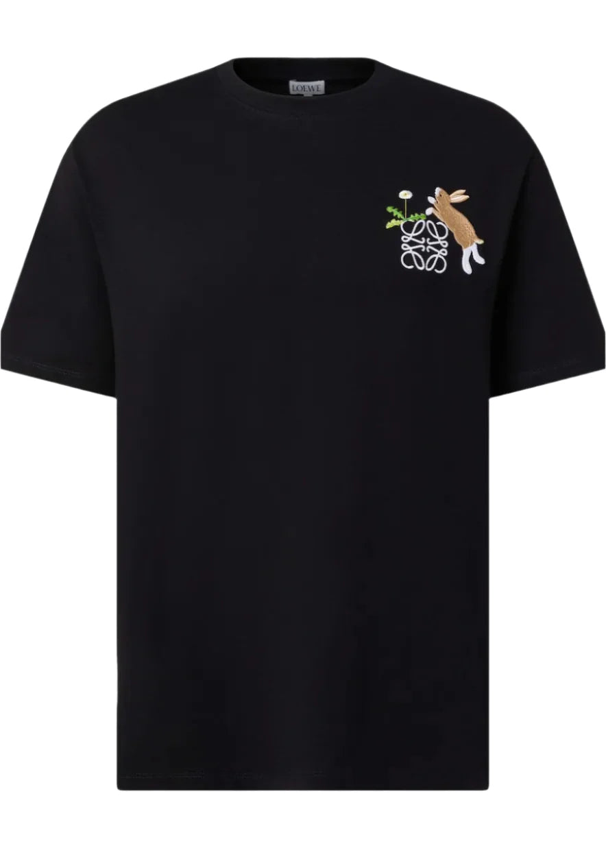 Loewe Relaxed Fit Cotton T-Shirt Minimal Designer Tee UAE