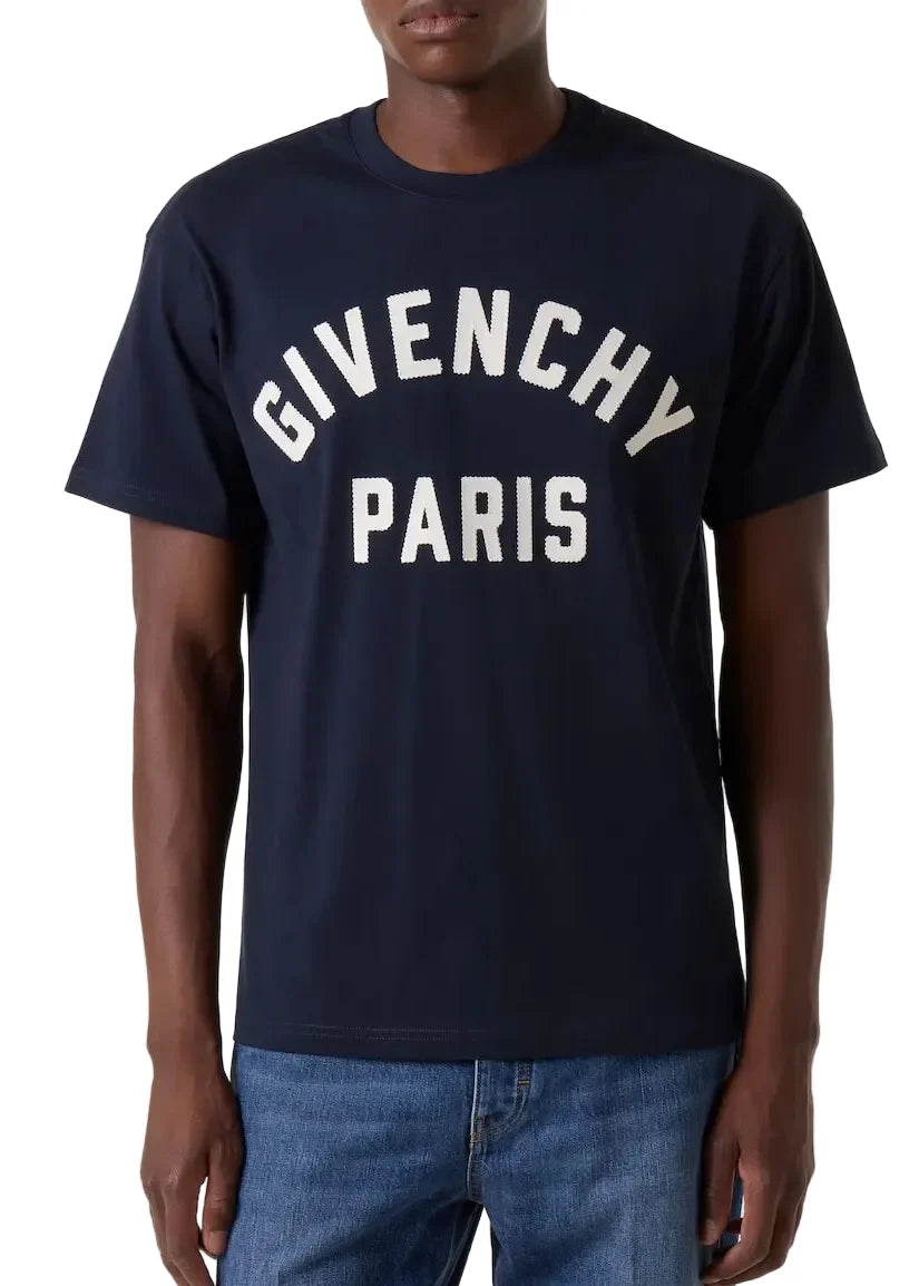 Givenchy Paris Cotton Jersey T-Shirt "Navy Blue" Premium Casual Tee UAE