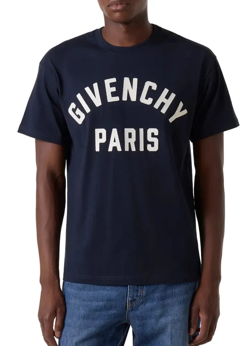Givenchy Paris Cotton Jersey T-Shirt "Navy Blue" Premium Casual Tee UAE