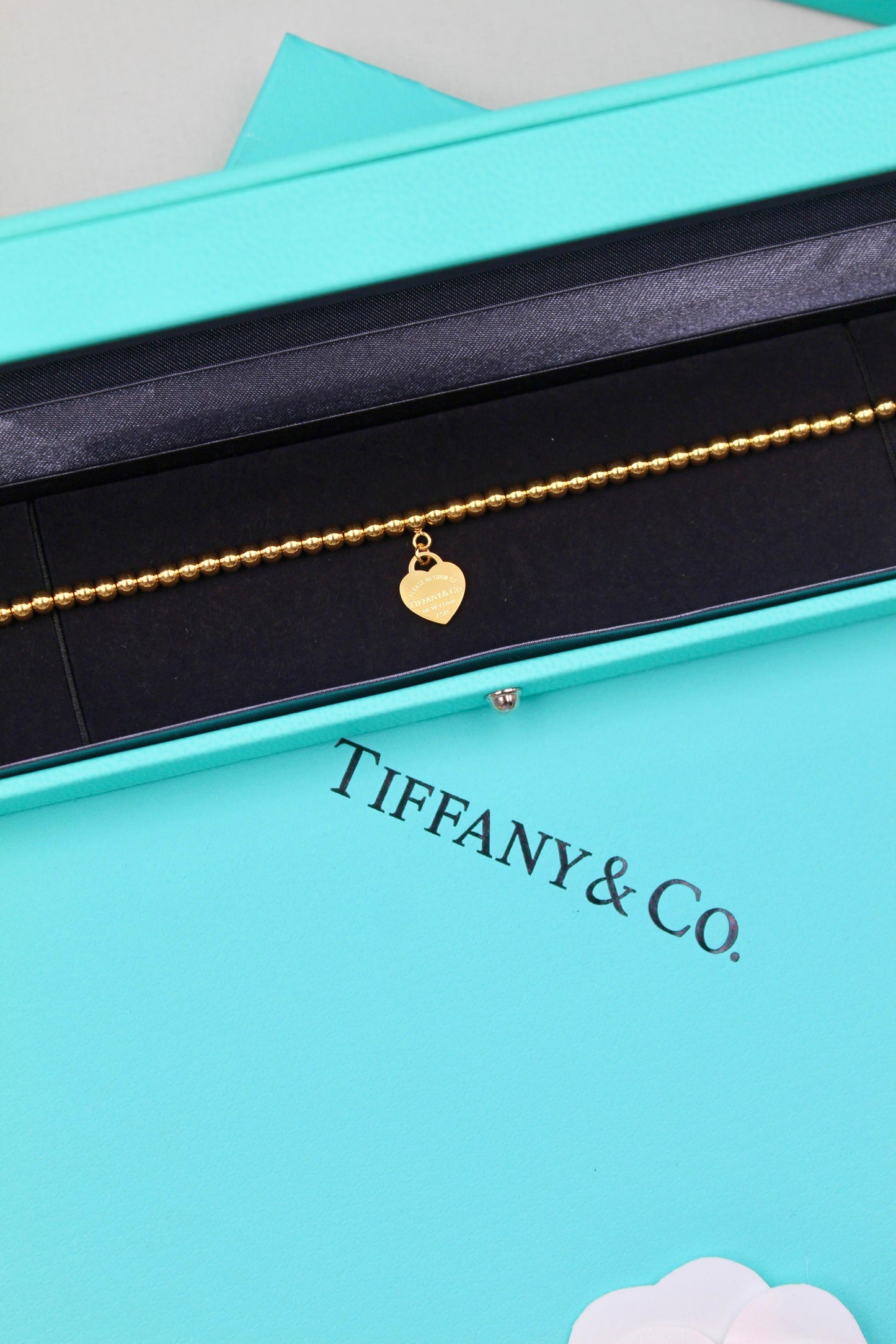 TIFFANY & CO Mini Heart Tag Bead Bracelet