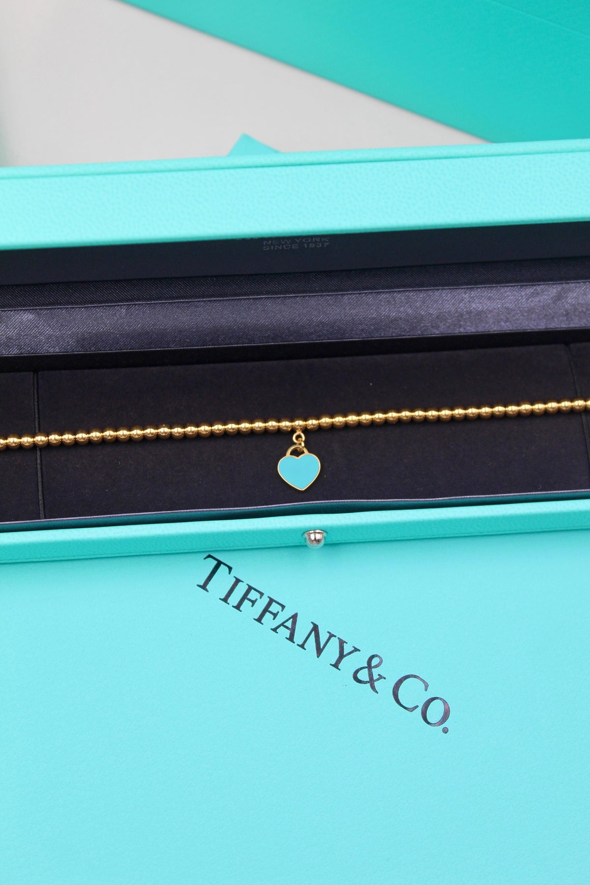 TIFFANY & CO Mini Heart Tag Bead Bracelet