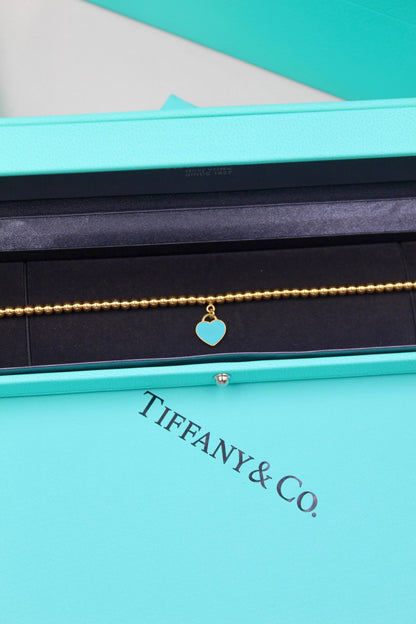 TIFFANY & CO Mini Heart Tag Bead Bracelet