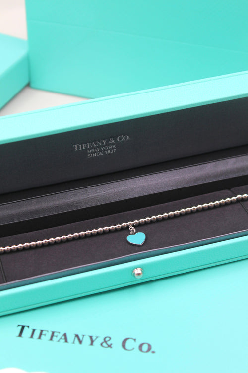 TIFFANY & CO Mini Heart Tag Bead Bracelet