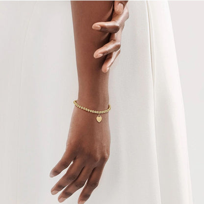 TIFFANY & CO Mini Heart Tag Bead Bracelet