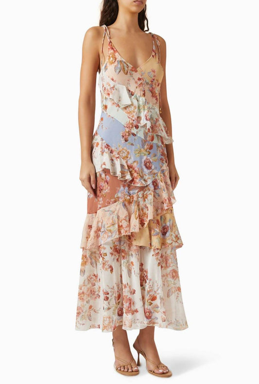 Zimmermann Multicolour Awaken Frill Slip Dress