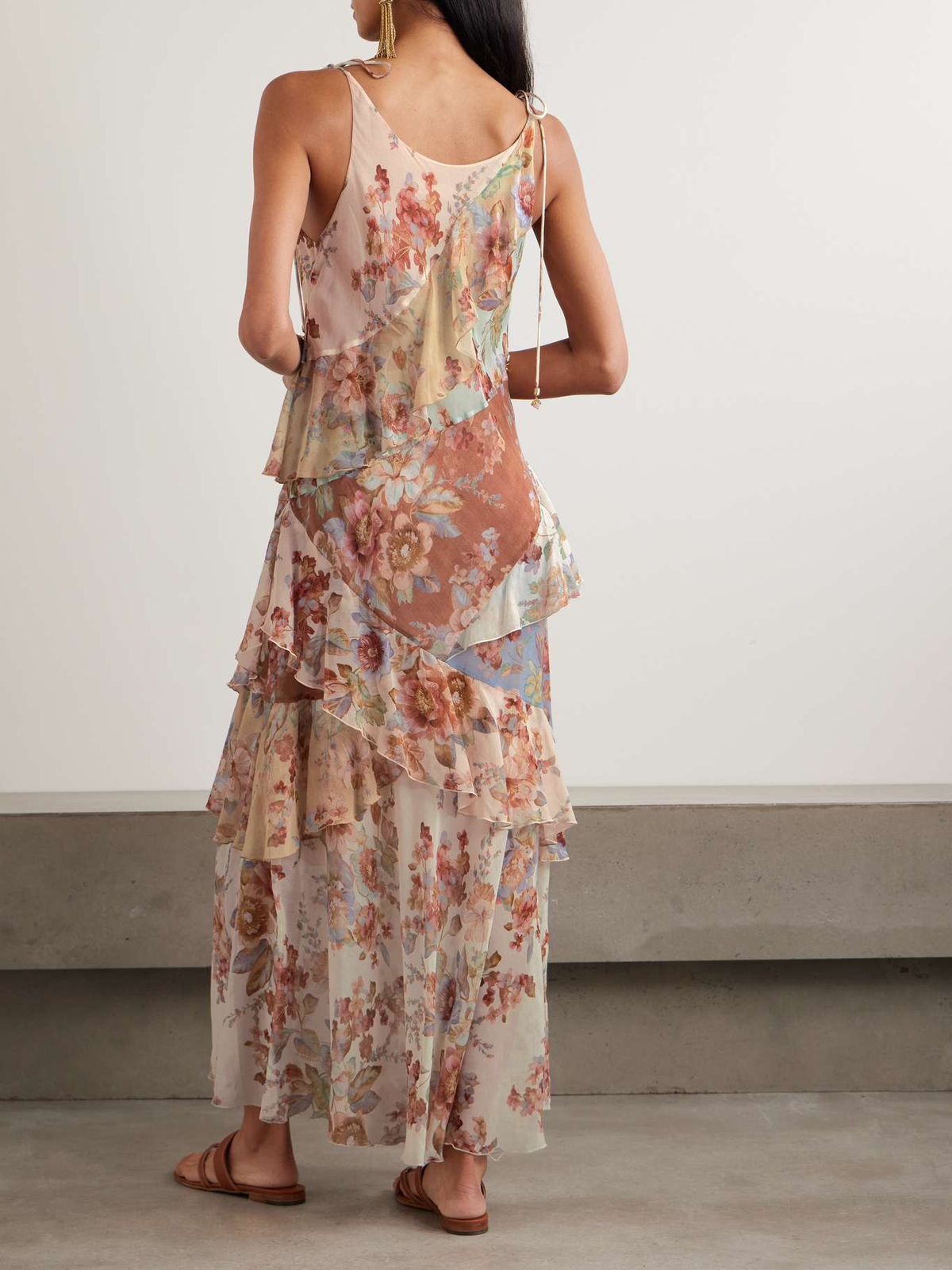Zimmermann Multicolour Awaken Frill Slip Dress