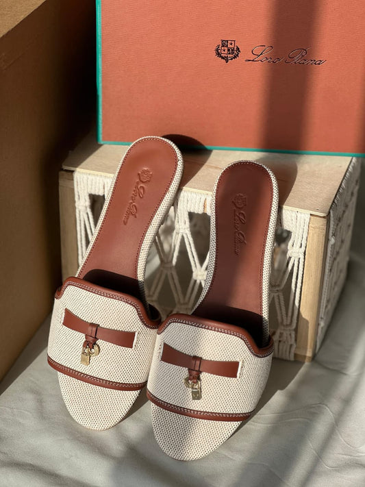 Buy Loro Piana Brown Summer Charms Sandals
