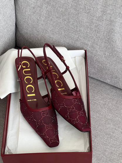 Gucci GG Crystal Slingback
