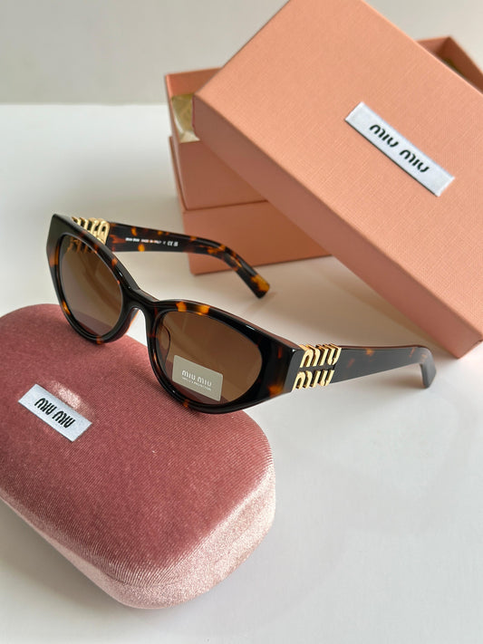 Miu Miu Brown Cat-eye Sunglasses