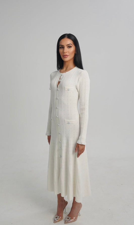 Buy SANDRO Neutral Sabah Midi Dress
