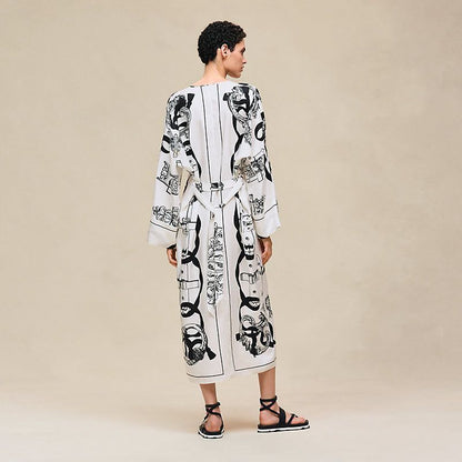 Hermès "Ferronnerie Remix" caftan Blanc Nacre