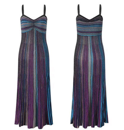 Missoni Blue Sequin-embellished Sleeveless Maxi dress
