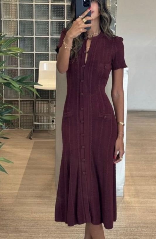 SANDRO Knitted Maxi Dress