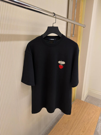 Jacquemus logo-tape strawberry-patch T-shirt