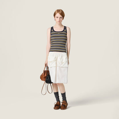 Miu Miu Cotton Stripe Tank Top