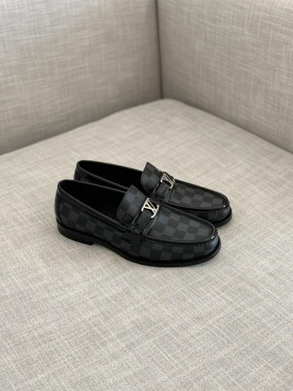 Louis Vuitton Damier Graphite Major loafers
