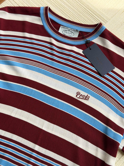 Prada Striped crew-neck T-shirt