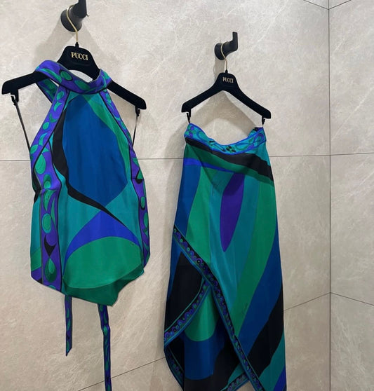 PUCCI Pesci-Print Silk set