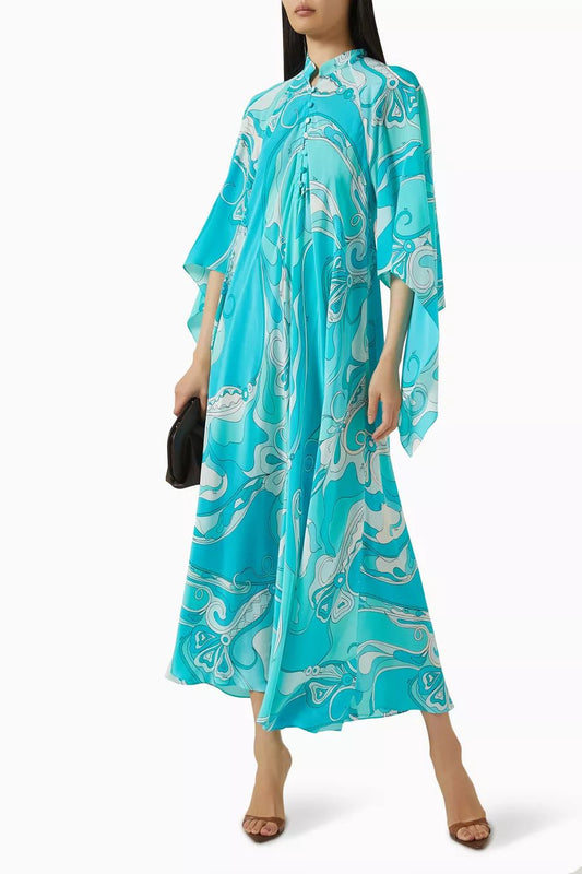 Pucci Multicolour Vivara Printed Kaftan in Silk