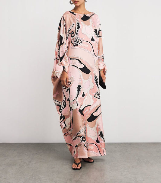 Pucci Multicolour Vivara Printed Kaftan in Silk