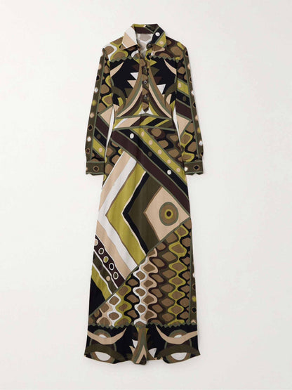 Pucci Multicolour Vivara Printed Kaftan in Silk