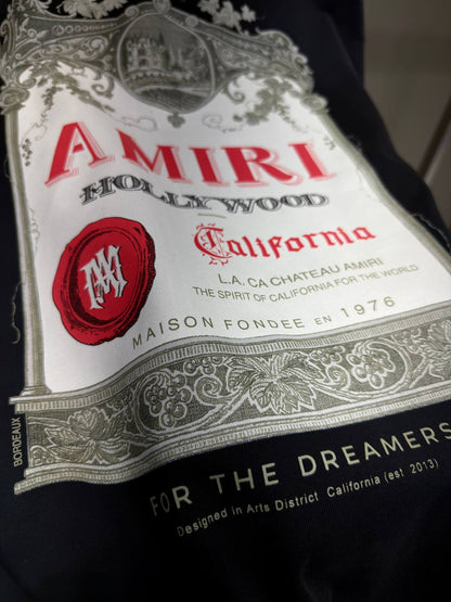 AMIRI Black Cotton Chateau Stamp T-Shirt