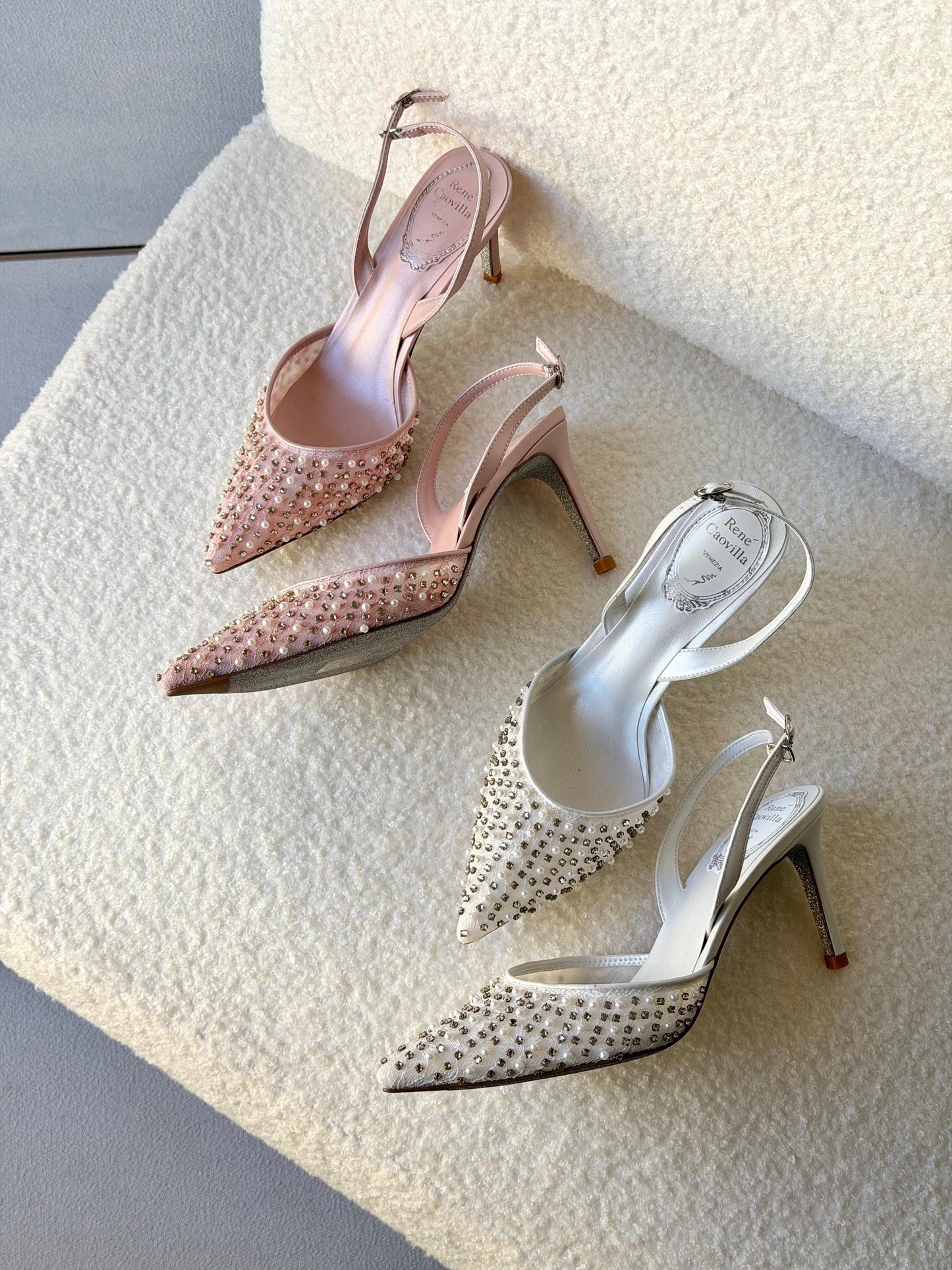 René Caovilla Embellished Pumps