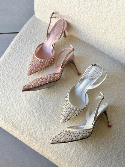 René Caovilla Embellished Pumps