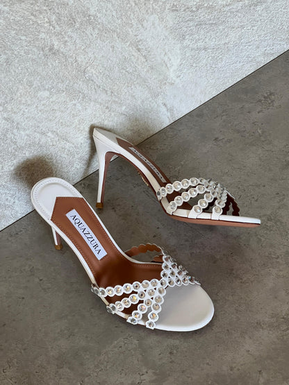 Aquazzura Embellished Tequila Mules 75