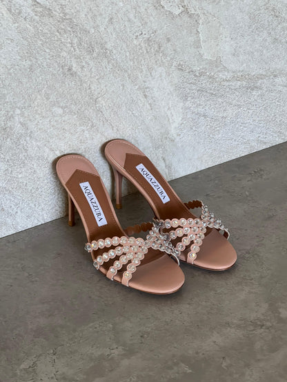 Aquazzura Embellished Tequila Mules 75