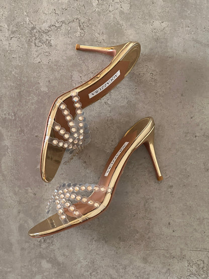 Aquazzura Embellished Tequila Mules 75