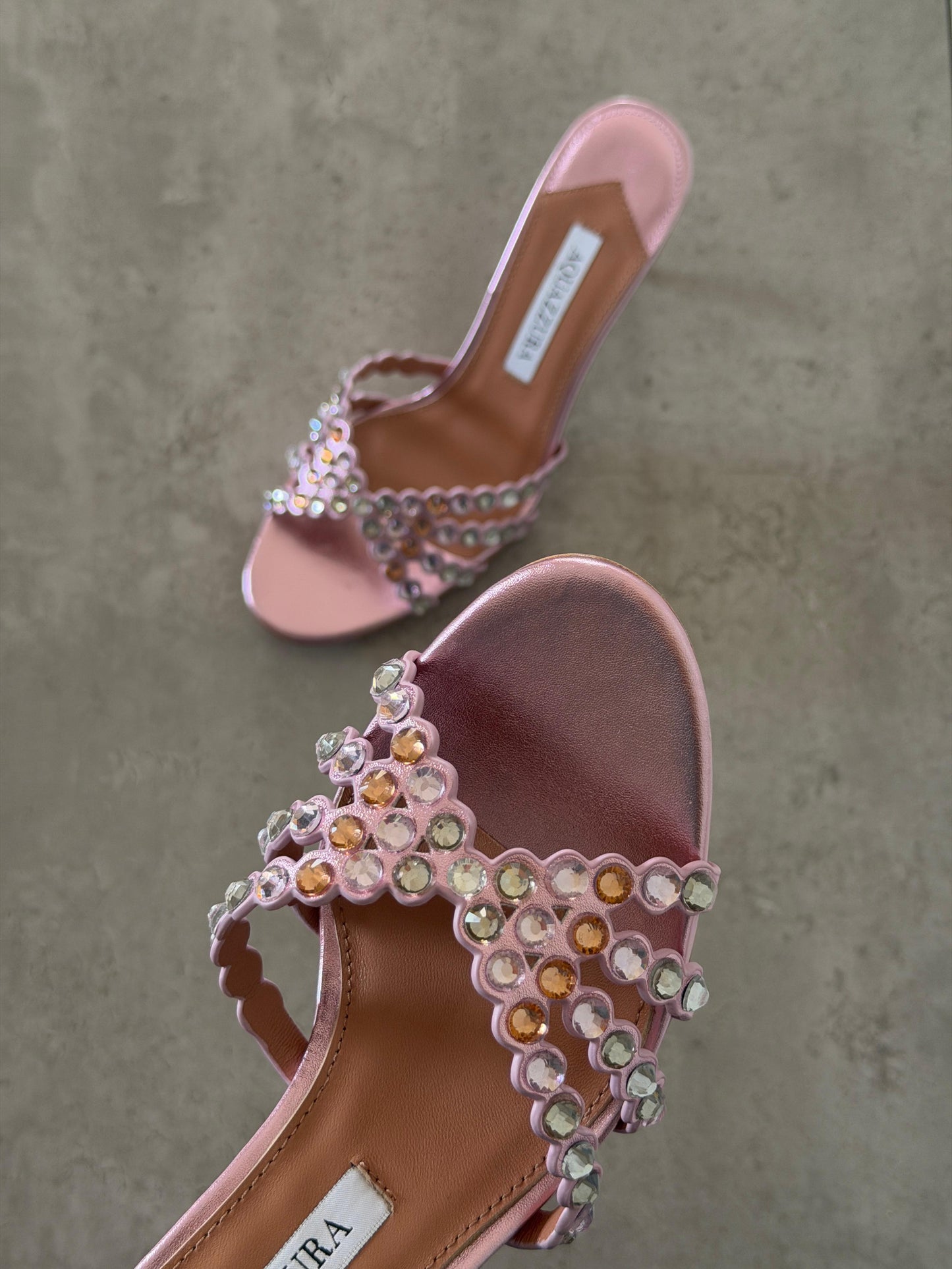Aquazzura Embellished Tequila Mules 75
