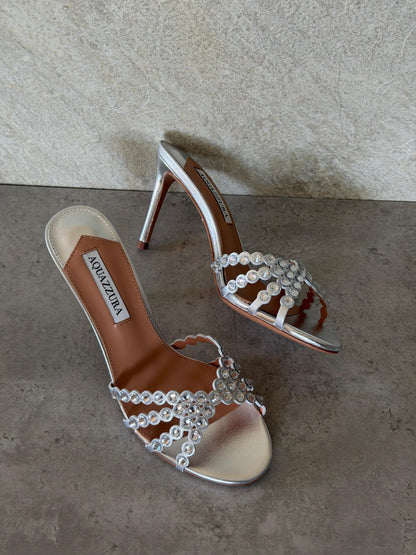 Aquazzura Embellished Tequila Mules 75