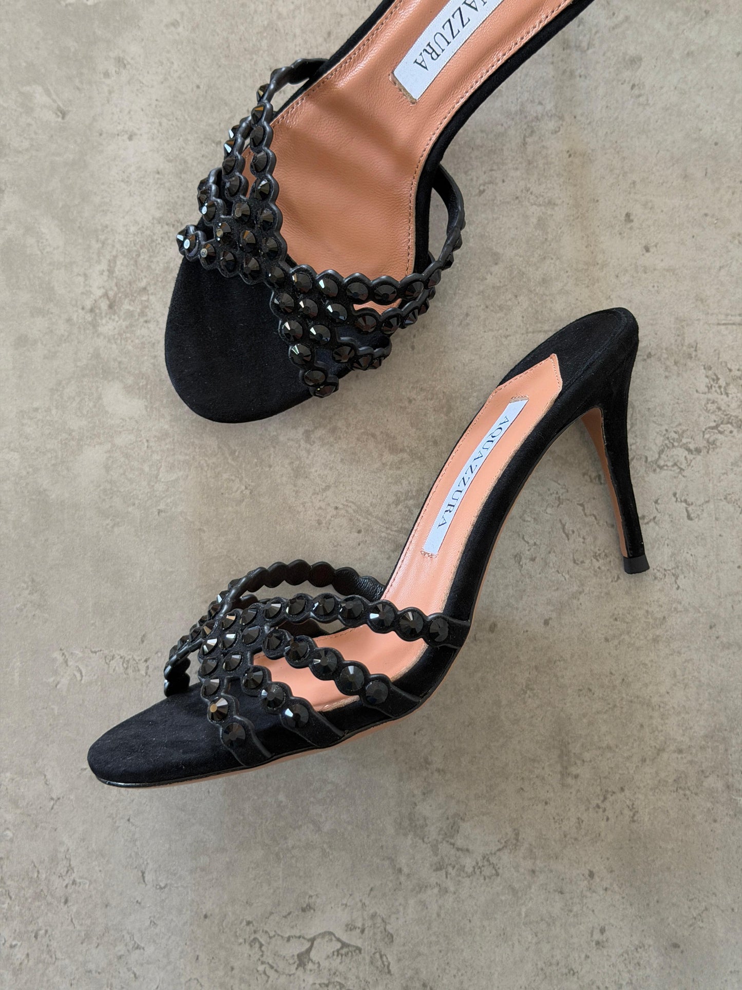 Aquazzura Embellished Tequila Mules 75
