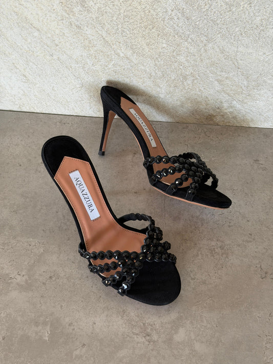 Aquazzura Embellished Tequila Mules 75