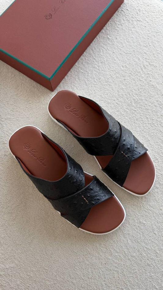 Loro Piana Palm Walk Sandal Ostrich Leather