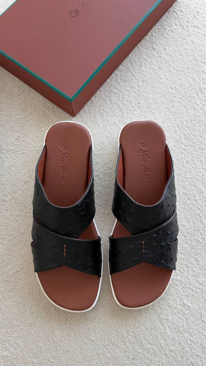 Loro Piana Palm Walk Sandal Ostrich Leather